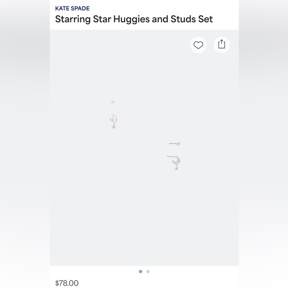 🎁 Kate Spade Star Huggies and Stud Set - Picture 6 of 6